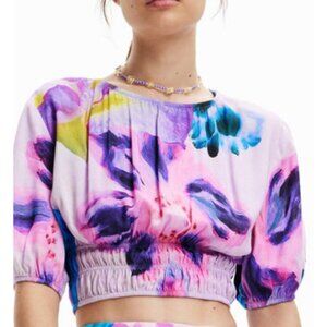 Desigual by Lacroix Christian Lacroix Crop Top Open Back New w Tags Size Medium